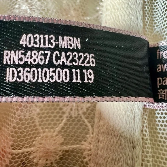 2019 Victoria’s Secret Luxe Lingerie Starburst Longline Triangle Bra Size Medium - Picture 7 of 7